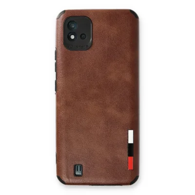 BUĞZ Realme C11 2021 Kılıf Loop Deri Silikon - Kahverengi