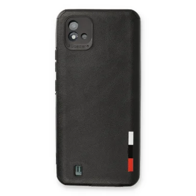 BUĞZ Realme C11 2021 Kılıf Loop Deri Silikon - Siyah