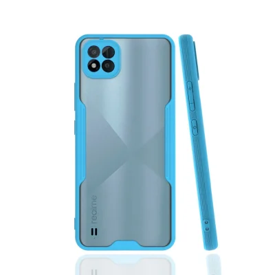 BUĞZ Realme C11 2021 Kılıf Platin Silikon - Mavi
