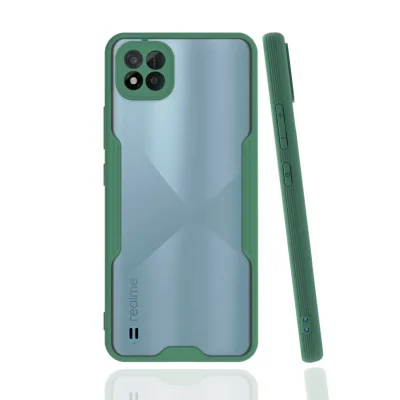 BUĞZ Realme C11 2021 Kılıf Platin Silikon - Yeşil