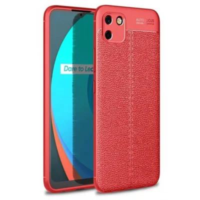 BUĞZ Realme C11 Kılıf Auto Focus Kapak - Kırmızı