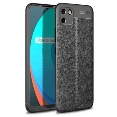 BUĞZ Realme C11 Kılıf Auto Focus Kapak - Siyah