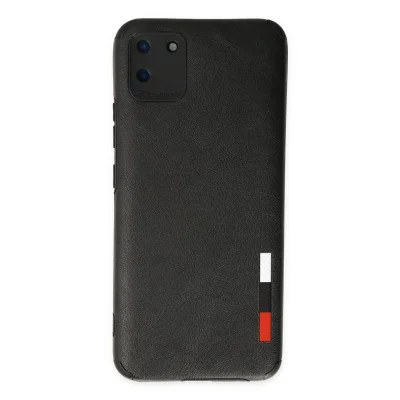 BUĞZ Realme C11 Kılıf Loop Deri Silikon - Siyah