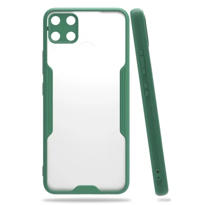 BUĞZ Realme C15 Kılıf Platin Silikon - Yeşil