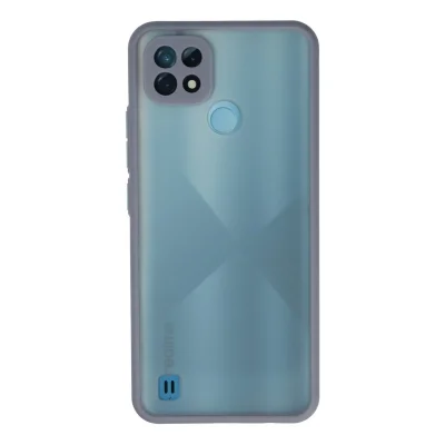 BUĞZ Realme C21 Kılıf Montreal Silikon Kapak - Gri
