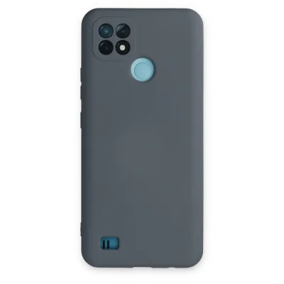 BUĞZ Realme C21 Kılıf Nano İçi Kadife Silikon - Gri