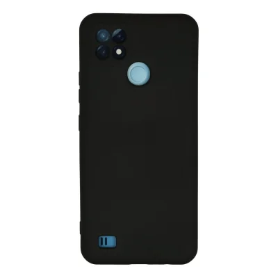 BUĞZ Realme C21 Kılıf Nano İçi Kadife Silikon - Siyah