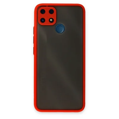 BUĞZ Realme C25 Kılıf Montreal Silikon Kapak - Kırmızı