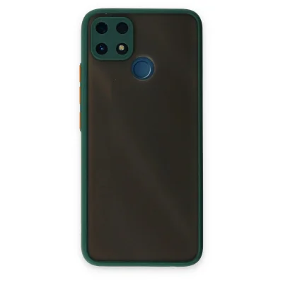 BUĞZ Realme C25 Kılıf Montreal Silikon Kapak - Yeşil