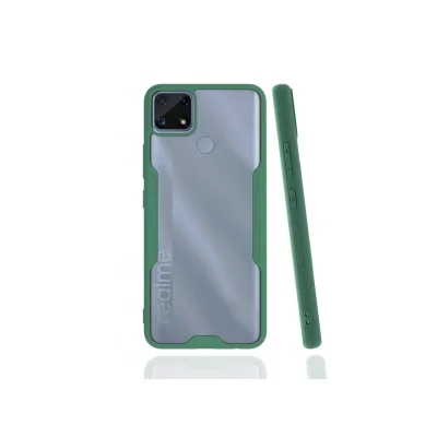BUĞZ Realme C25 Kılıf Platin Silikon - Yeşil