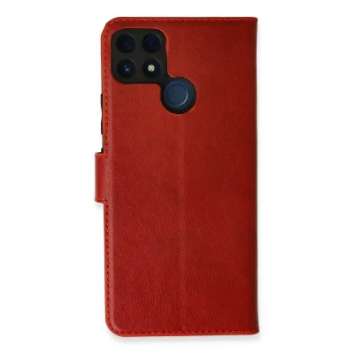 BUĞZ Realme C25 Kılıf Trend S Plus Kapaklı Kılıf - Kırmızı