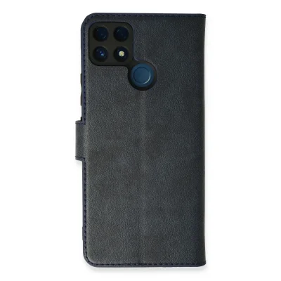 BUĞZ Realme C25 Kılıf Trend S Plus Kapaklı Kılıf - Lacivert