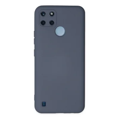 BUĞZ Realme C25y Kılıf Nano İçi Kadife Silikon - Gri