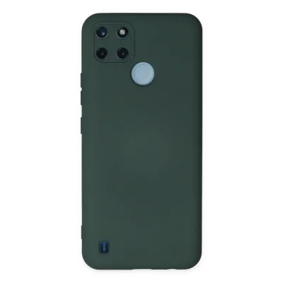 BUĞZ Realme C25y Kılıf Nano İçi Kadife Silikon - Koyu Yeşil