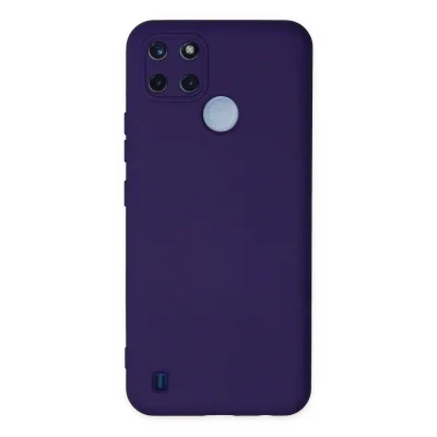 BUĞZ Realme C25y Kılıf Nano İçi Kadife Silikon - Mor