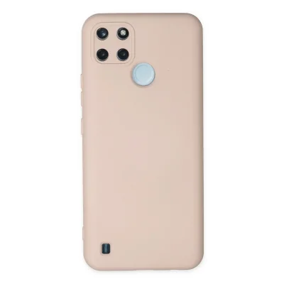 BUĞZ Realme C25y Kılıf Nano İçi Kadife Silikon - Pudra
