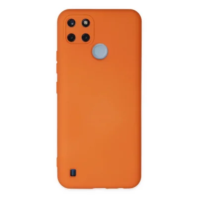 BUĞZ Realme C25y Kılıf Nano İçi Kadife Silikon - Turuncu