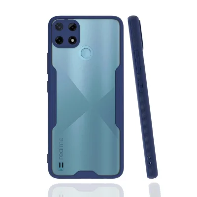 BUĞZ Realme C25y Kılıf Platin Silikon - Lacivert