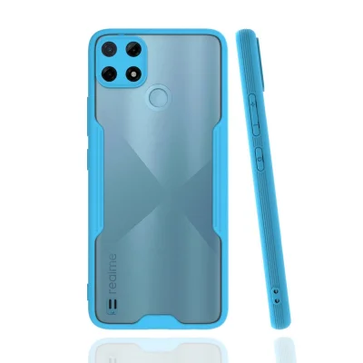 BUĞZ Realme C25y Kılıf Platin Silikon - Mavi