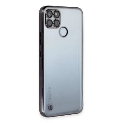 BUĞZ Realme C25y Kılıf Razer Lensli Silikon - Siyah