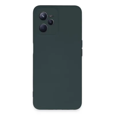 BUĞZ Realme C35 Kılıf Nano İçi Kadife Silikon - Koyu Yeşil