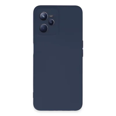 BUĞZ Realme C35 Kılıf Nano İçi Kadife Silikon - Lacivert