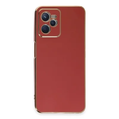 BUĞZ Realme C35 Kılıf Volet Silikon - Kırmızı