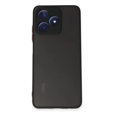 BUĞZ Realme C53 Kılıf Montreal Silikon Kapak - Siyah