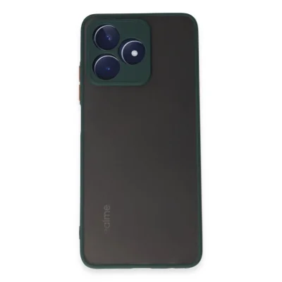 BUĞZ Realme C53 Kılıf Montreal Silikon Kapak - Yeşil