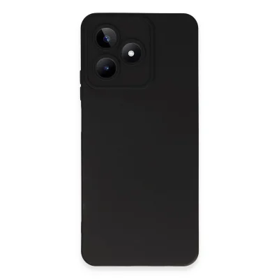 BUĞZ Realme C53 Kılıf Nano İçi Kadife Silikon - Siyah