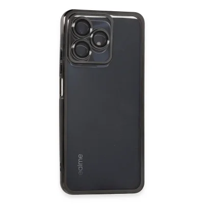 BUĞZ Realme C53 Kılıf Razer Lensli Silikon - Siyah