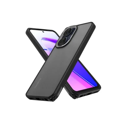 BUĞZ Realme C55 Kılıf Elegant Kapak - Siyah