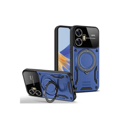 BUĞZ Realme C55 Kılıf Joy Lens Standlı Kapak - Lacivert