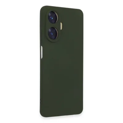 BUĞZ Realme C55 Kılıf Nano İçi Kadife Silikon - Koyu Yeşil
