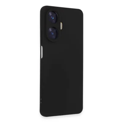 BUĞZ Realme C55 Kılıf Nano İçi Kadife Silikon - Siyah