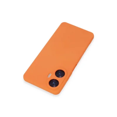 BUĞZ Realme C55 Kılıf Nano İçi Kadife Silikon - Turuncu