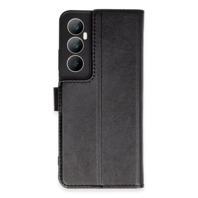 BUĞZ Realme C65 Kılıf Trend S Plus Kapaklı Kılıf - Siyah