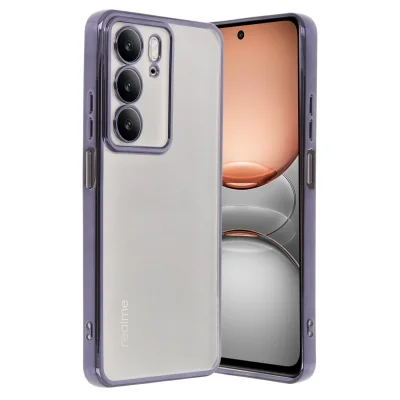 BUĞZ Realme C75 4g Kılıf Razer Lensli Silikon - Mor