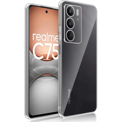 BUĞZ Realme C75 Kılıf Lüx Şeffaf Silikon