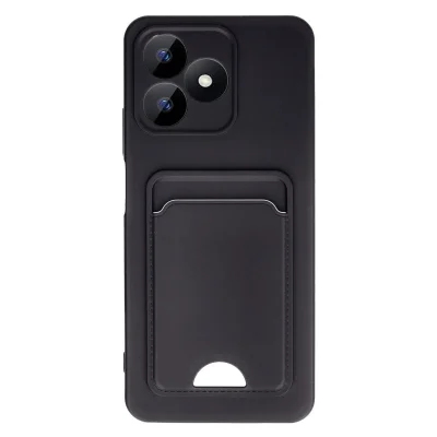 BUĞZ Realme Note 50 4g Kılıf Kelvin Kartvizitli Silikon - Siyah