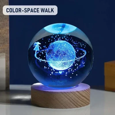 BUĞZ Renk Değiştiren Satürnlü Kız Cam Küre