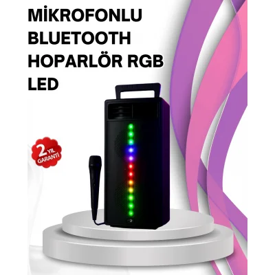 BUĞZ Renkli Işıklı Bluetooth Hoparlör – Taşınabilir, Güçlü Ses Performansı