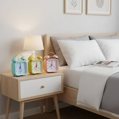 BUĞZ Renkli Kare Masa Çalar Saati