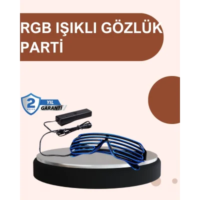 BUĞZ Renkli LED Işıklı Eğlence Gözlüğü Parti Aksesuarı
