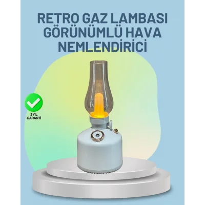 BUĞZ Renkli Led Işıklı Retro Gaz Lambası Aroma Terapi Mist Maker