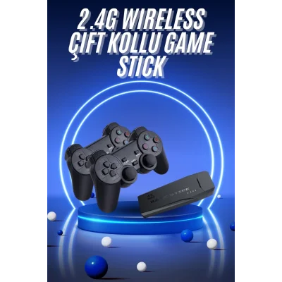  Retro Game Stick Çift Kol Kablosuz Atari Oyun Konsolu 2.4g Uyumlu