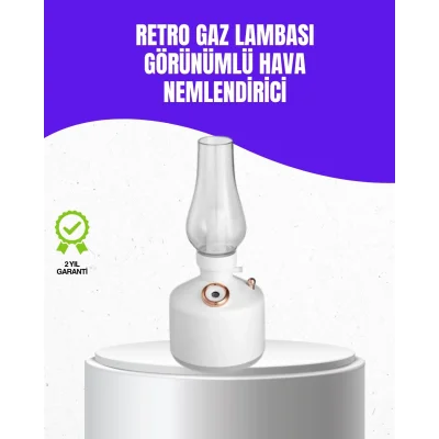 BUĞZ Retro Gaz Lambası Görünümlü Ledli Buhar Püskürtücü Aroma Difüzör