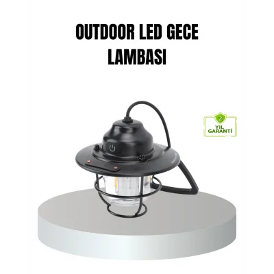BUĞZ Retro Kamp Lambası Su Geçirmez Taşınabilir Gece Işığı Uzun Pil Ömürlü