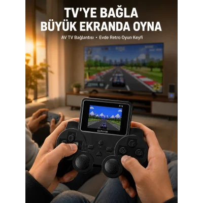 BUĞZ Retro Oyun Konsolu 520 Klasik Oyunlu Şarj Edilebilir El Konsolu