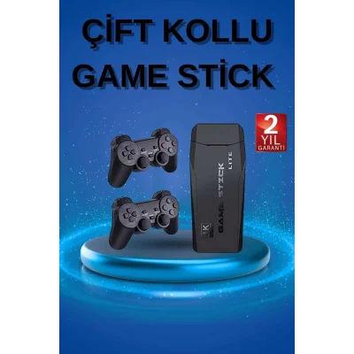  Retro Oyunlar 4k Game Stick 2.4g Kablosuz Çift Kol 3500 Oyun Atari